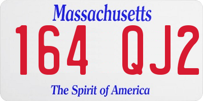 MA license plate 164QJ2