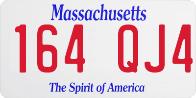 MA license plate 164QJ4