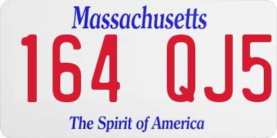 MA license plate 164QJ5