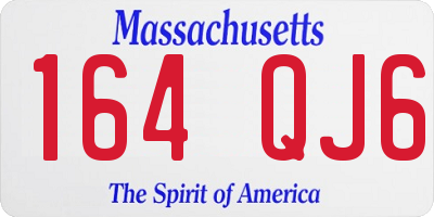 MA license plate 164QJ6