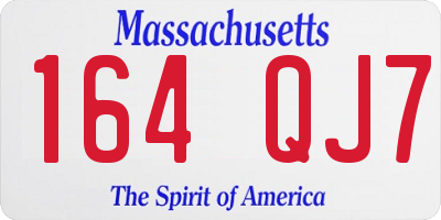 MA license plate 164QJ7
