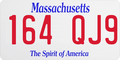 MA license plate 164QJ9