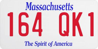 MA license plate 164QK1