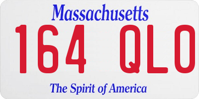 MA license plate 164QL0