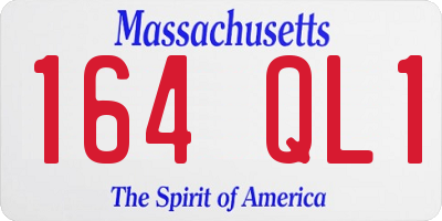 MA license plate 164QL1