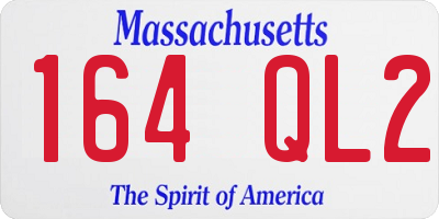 MA license plate 164QL2