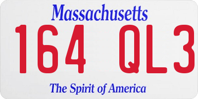 MA license plate 164QL3