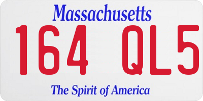 MA license plate 164QL5