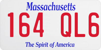 MA license plate 164QL6