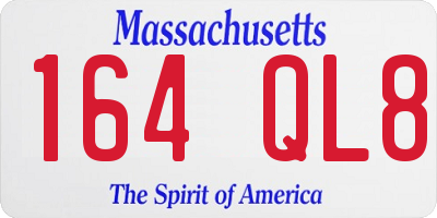 MA license plate 164QL8