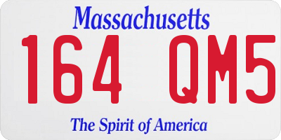 MA license plate 164QM5