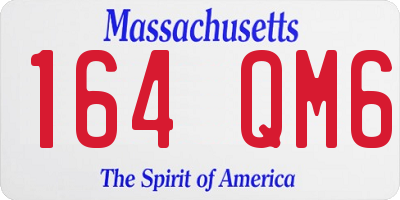 MA license plate 164QM6