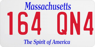 MA license plate 164QN4