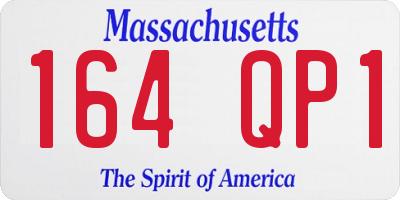 MA license plate 164QP1