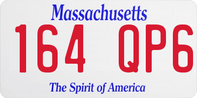 MA license plate 164QP6
