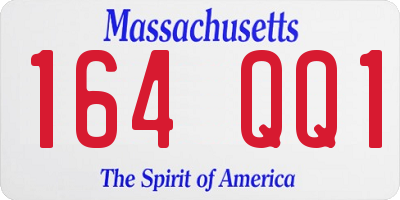 MA license plate 164QQ1
