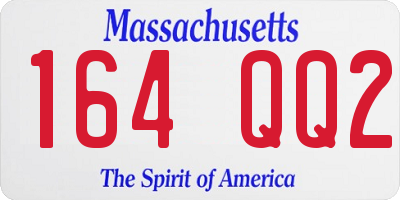 MA license plate 164QQ2
