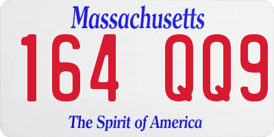 MA license plate 164QQ9