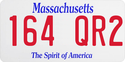 MA license plate 164QR2