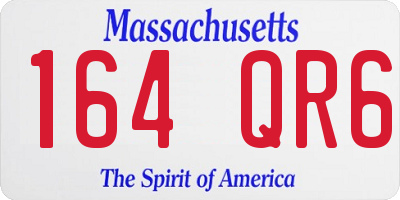 MA license plate 164QR6