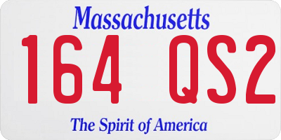 MA license plate 164QS2