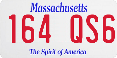 MA license plate 164QS6