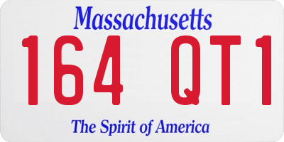 MA license plate 164QT1