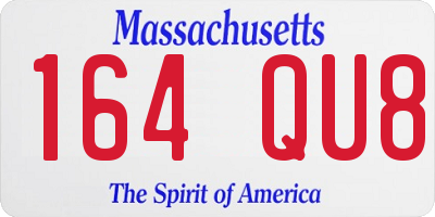MA license plate 164QU8