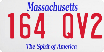 MA license plate 164QV2