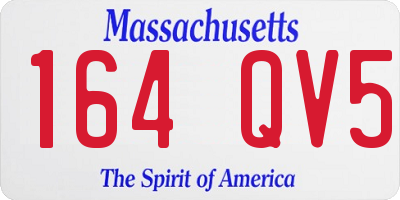MA license plate 164QV5