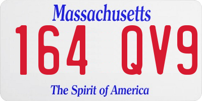 MA license plate 164QV9