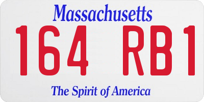 MA license plate 164RB1