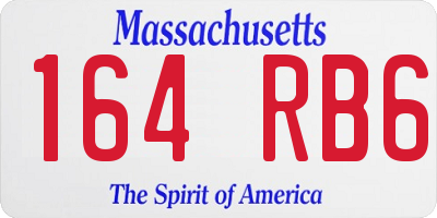 MA license plate 164RB6