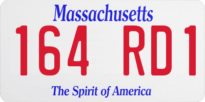 MA license plate 164RD1