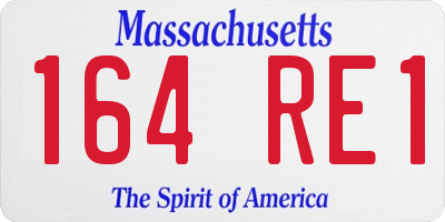 MA license plate 164RE1