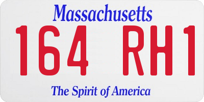 MA license plate 164RH1