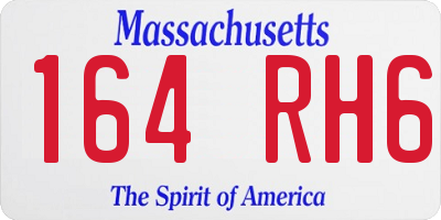 MA license plate 164RH6