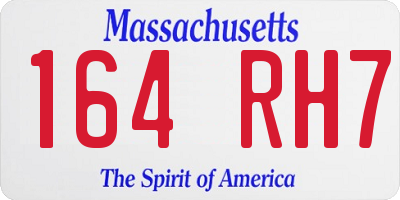 MA license plate 164RH7