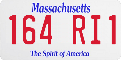 MA license plate 164RI1