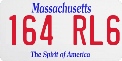 MA license plate 164RL6