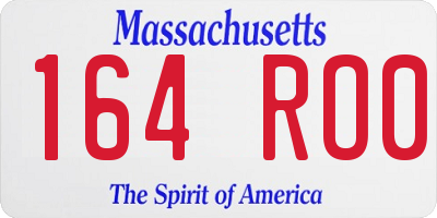 MA license plate 164RO0