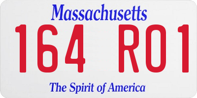 MA license plate 164RO1
