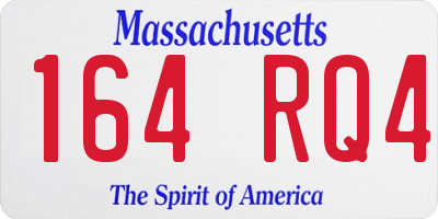 MA license plate 164RQ4