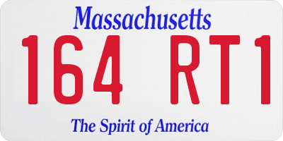 MA license plate 164RT1