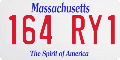 MA license plate 164RY1