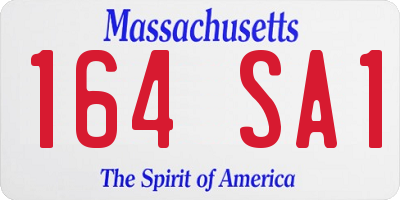 MA license plate 164SA1