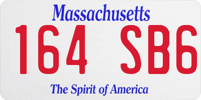 MA license plate 164SB6