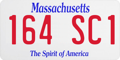 MA license plate 164SC1