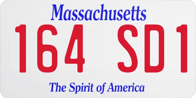 MA license plate 164SD1