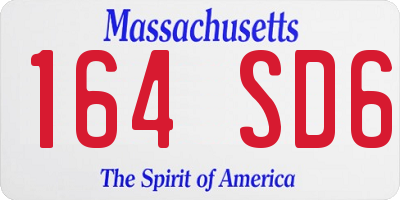 MA license plate 164SD6